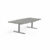 Jednací stůl MODULUS, 2400×1200 mm, T-nohy, stříbrná podnož, světle šedá
